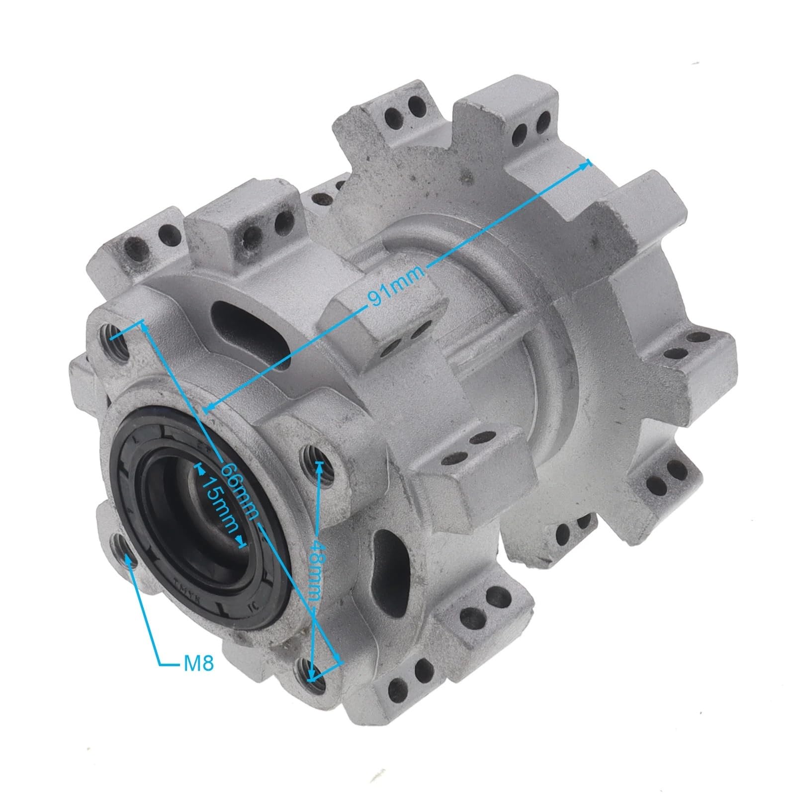 Vorderradfelge 36 Löcher 15 mm Radachsloch vorne oder hinten Felgennabe für 10 12 14 16 17 18 19 21 Zoll Dirt Pit Bike Räder Motorrad(15mm Front)