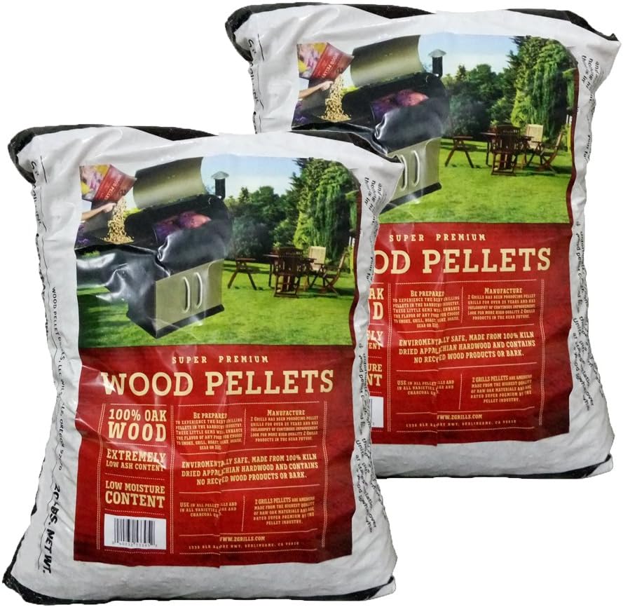 Z GRILLS OAK-2P-DF Oak 2 Wood Pellet, 2 Packs 20 LB : Patio, Lawn & Garden
