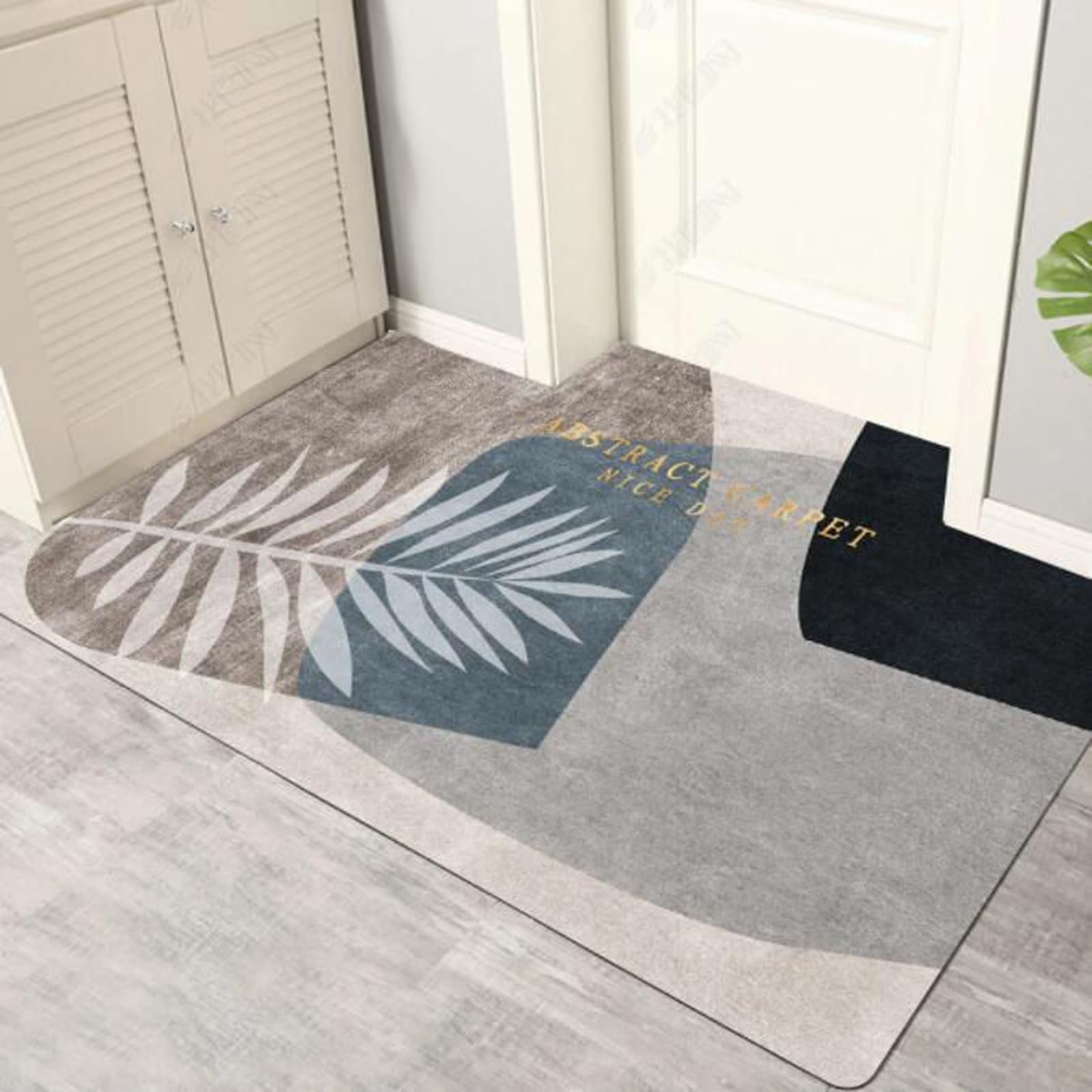 Tapis géométrique pour cuisine paillasson moderne lavable dos antidérapant JC-7
