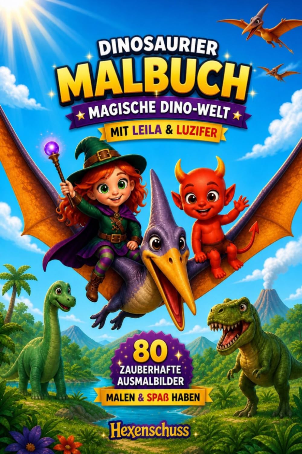 DINOSAURIER MALBUCH: MAGISCHE DINO-WELT MIT LEILA & LUZIFER