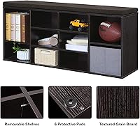 Vista 5 de VASAGLE - Colección CUSTOS - Banco para zapatos, banco de almacenamiento con asiento acolchado, banco de entrada con 10 compartimentos