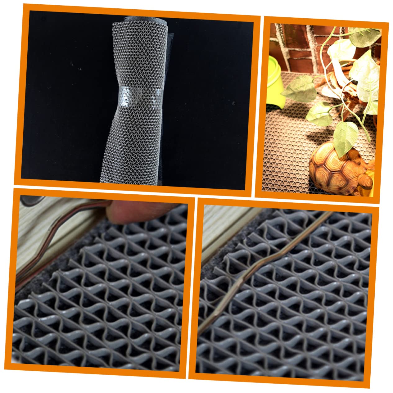 Supvox Terrarienmatte für Schildkröten Reptilienkäfig Einlage aus Faser und Kunststoff Staubfrei 3-in-1 für Terrarium und Gehege