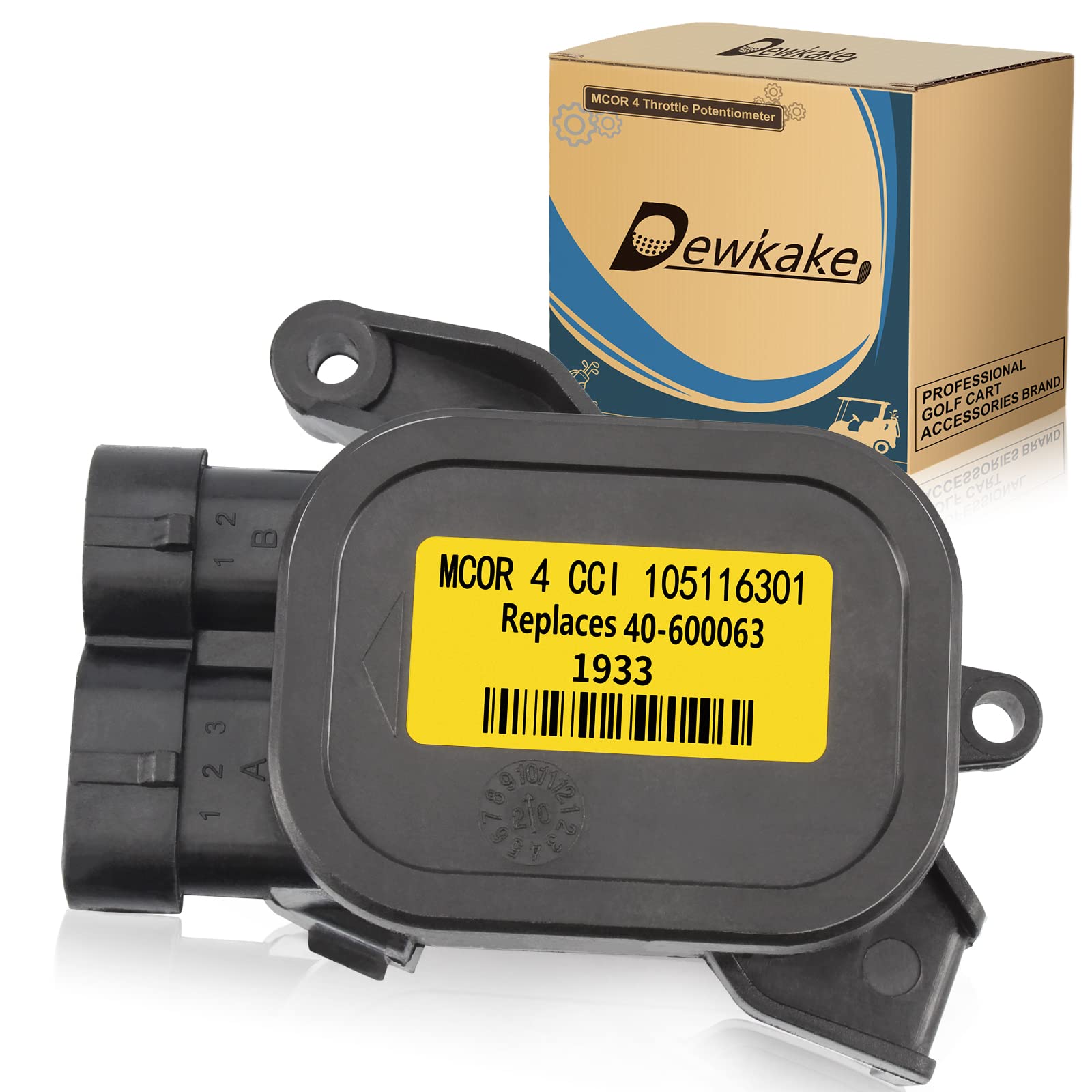 Dewkake Club Car MCOR 4 Throttle Potentiometer Accelerator for Club Car Precedent & DS/Carryall 2012-UP, OEM# 105116301
