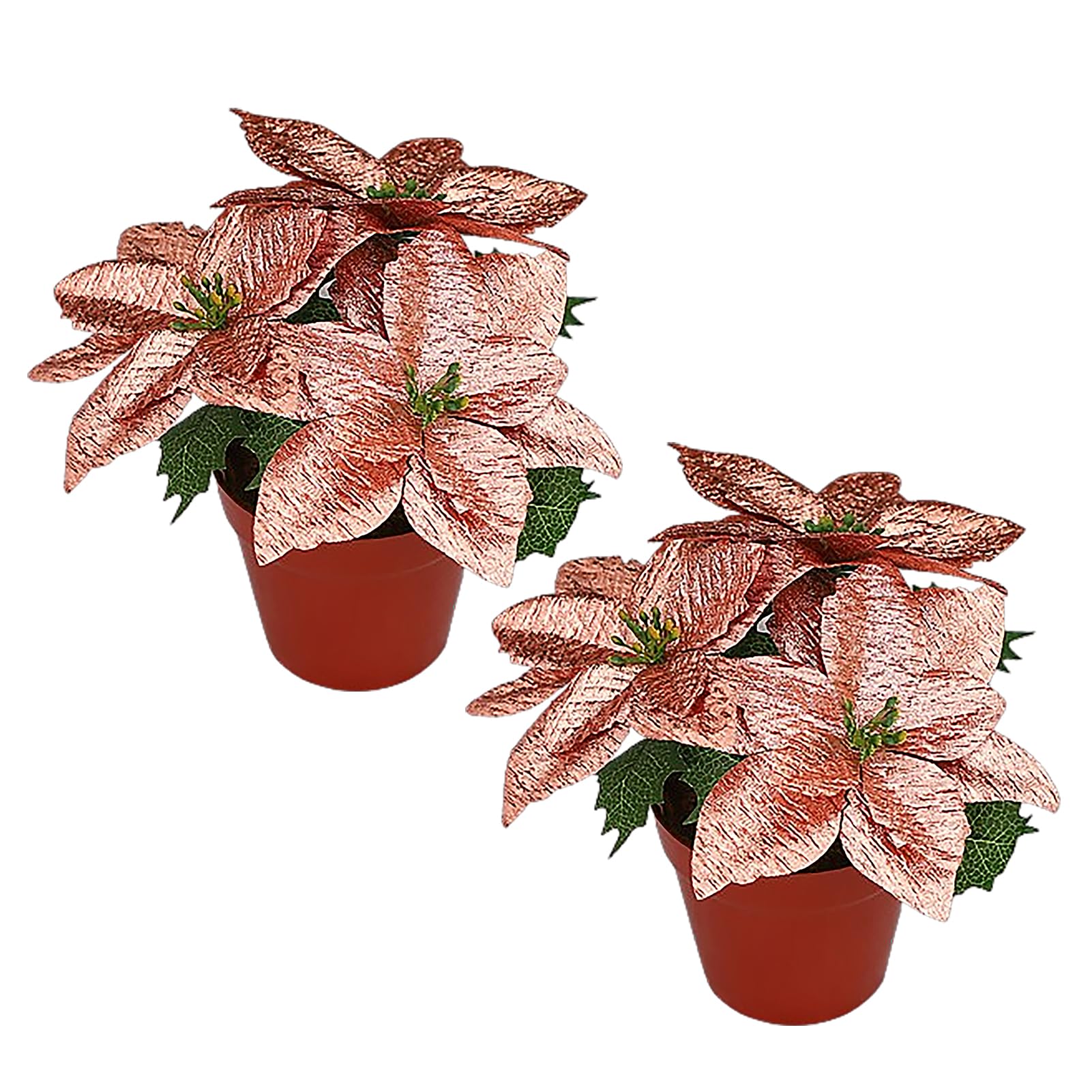 Amazon.de: LEMCC 2 Stck Knstliche Weihnachtsstern-Blumen Im Topf, Rote  Pflanzen in Tpfen, Geflschte Bonsai-Arrangements fr Zuhause