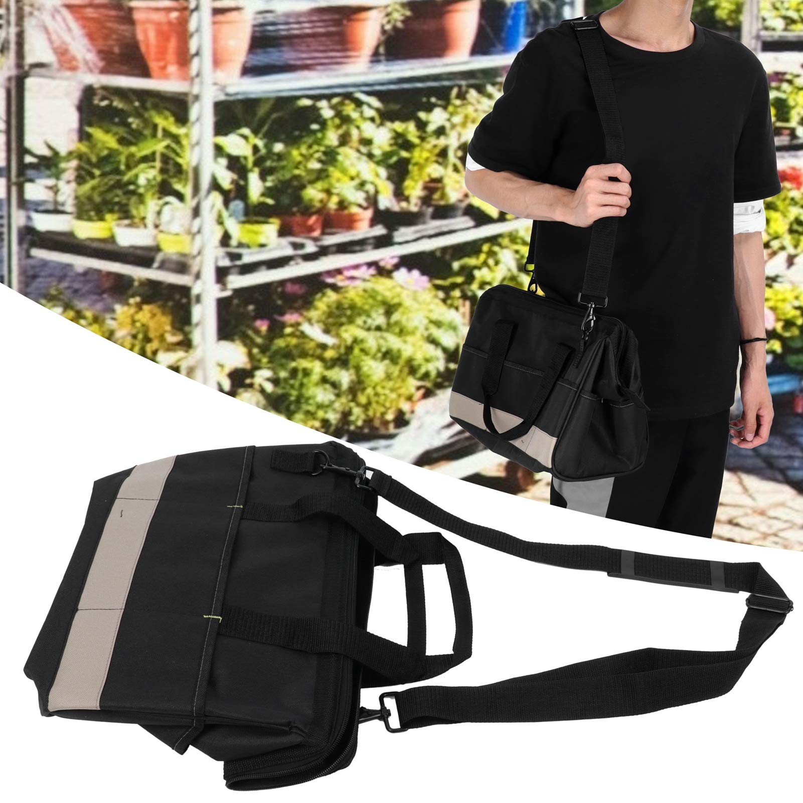 Borsa Organizer Professionale Per Giardinaggio E Attrezzi con Tracolla Regolabile E 22 Tasche Per Efficienza E Comodità