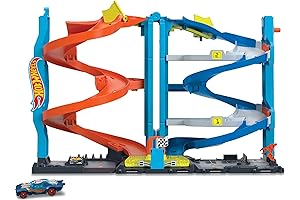 Kid-Friendly Hot Wheels City Transforming Race Tower for Toddlers 1-3