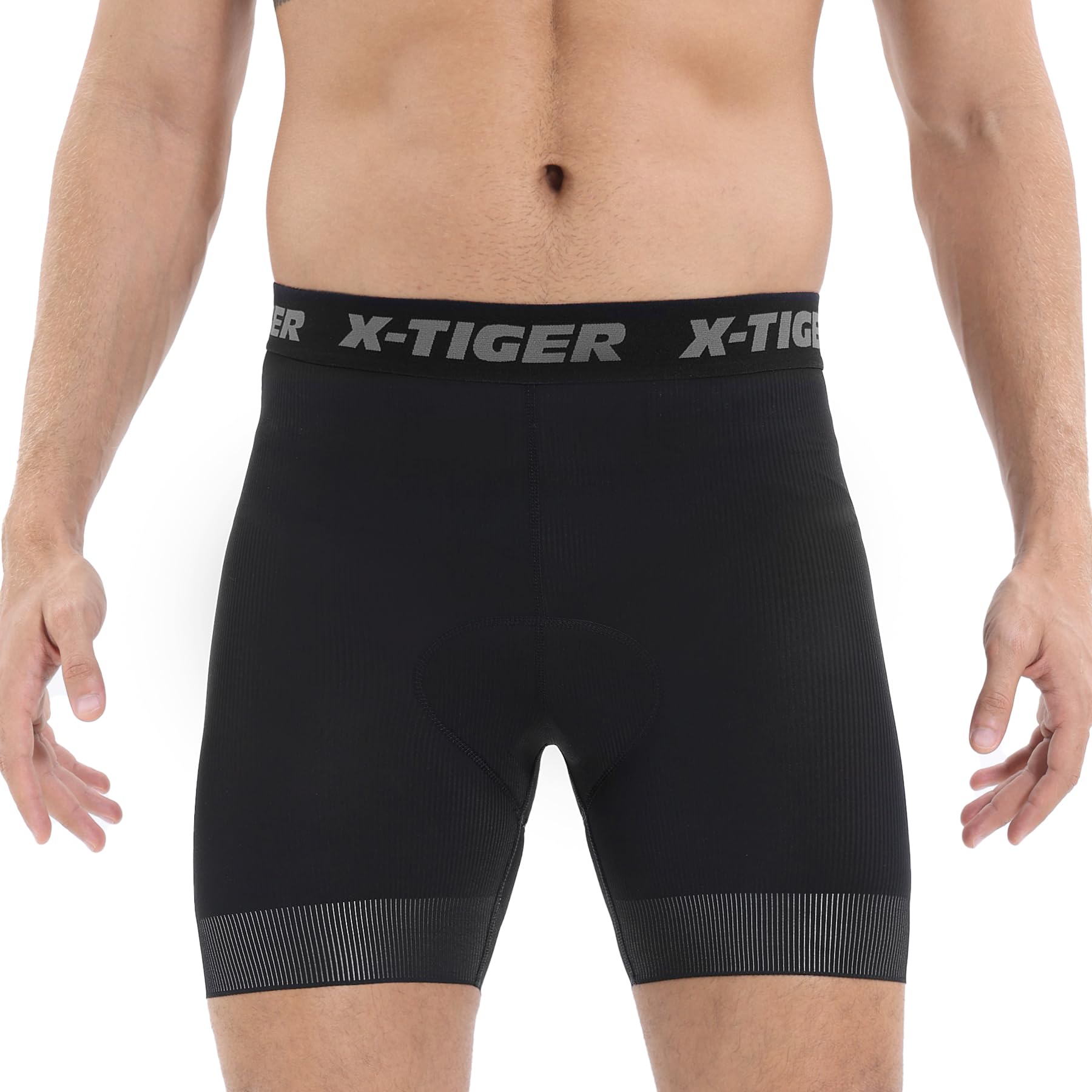X-TIGER Pantalones Cortos de Ciclismo para Hombre 5D Acolchados Transpirables de Secado rápido Bicicleta Calzoncillos Talla Corta