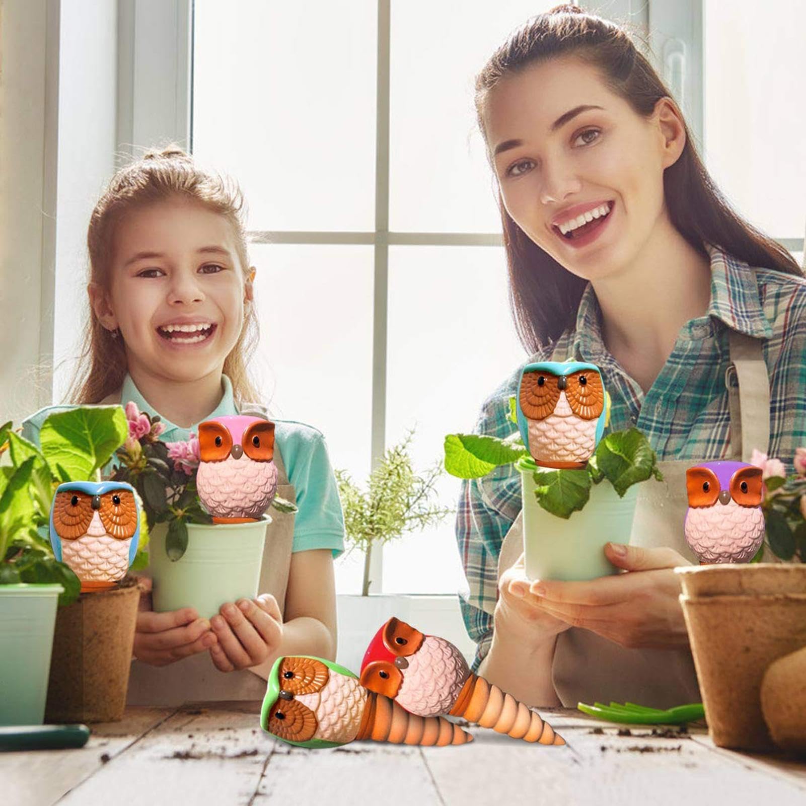 Owl Waterer - Set di 6 punte per irrigazione automatica per piante da interno e interno