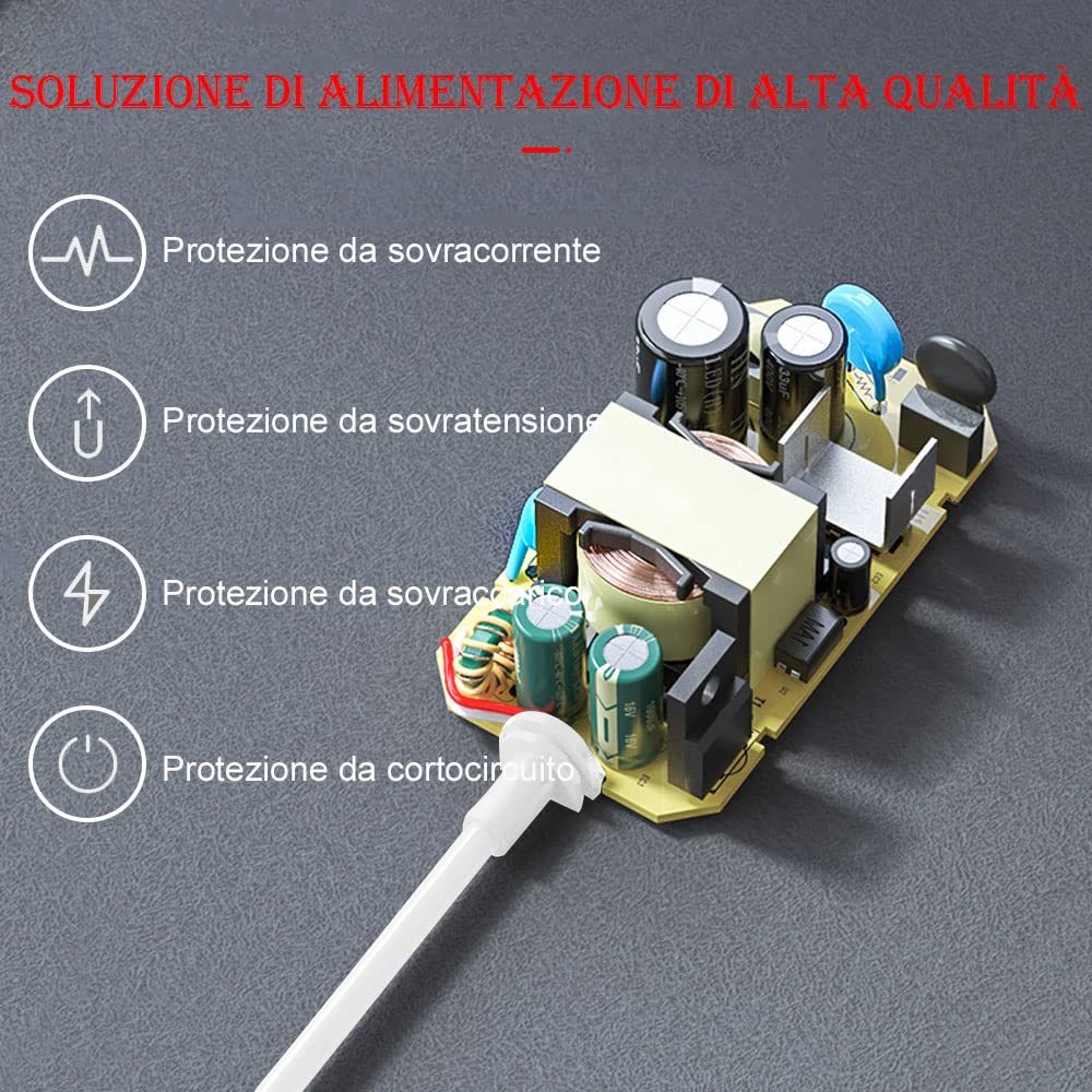 MEROM Caricatore Rasoio Cavo di Alimentatore Ricambio 12V 0.4A per Braun Silkèpil Serie épil 9 Flex épil 9 épil 5 épil 7 5376 7781 Caricabatterie Caricabatteria