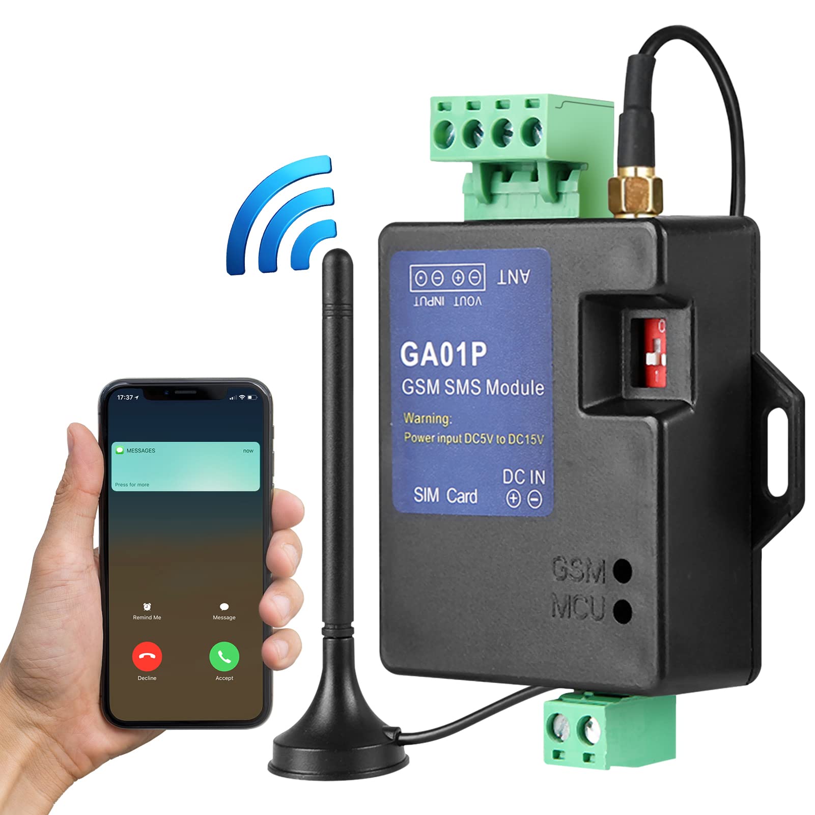 GA01P GSM Mini Avviso di Interruzione di Corrente Remota Intelligente Sicurezza Allarme di chiamata SMS