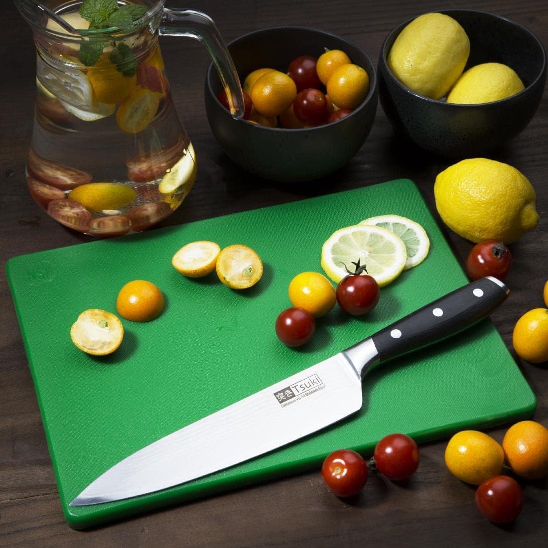 LDPE Chopping Board, Green Colour Coded - Salad and Fruit Prep, Small Size: 12(H) x 305(W) x 229(L) mm, Low Density Polyethylene, Non-Porous Prevents Flavour/Odour Absorption, GH793