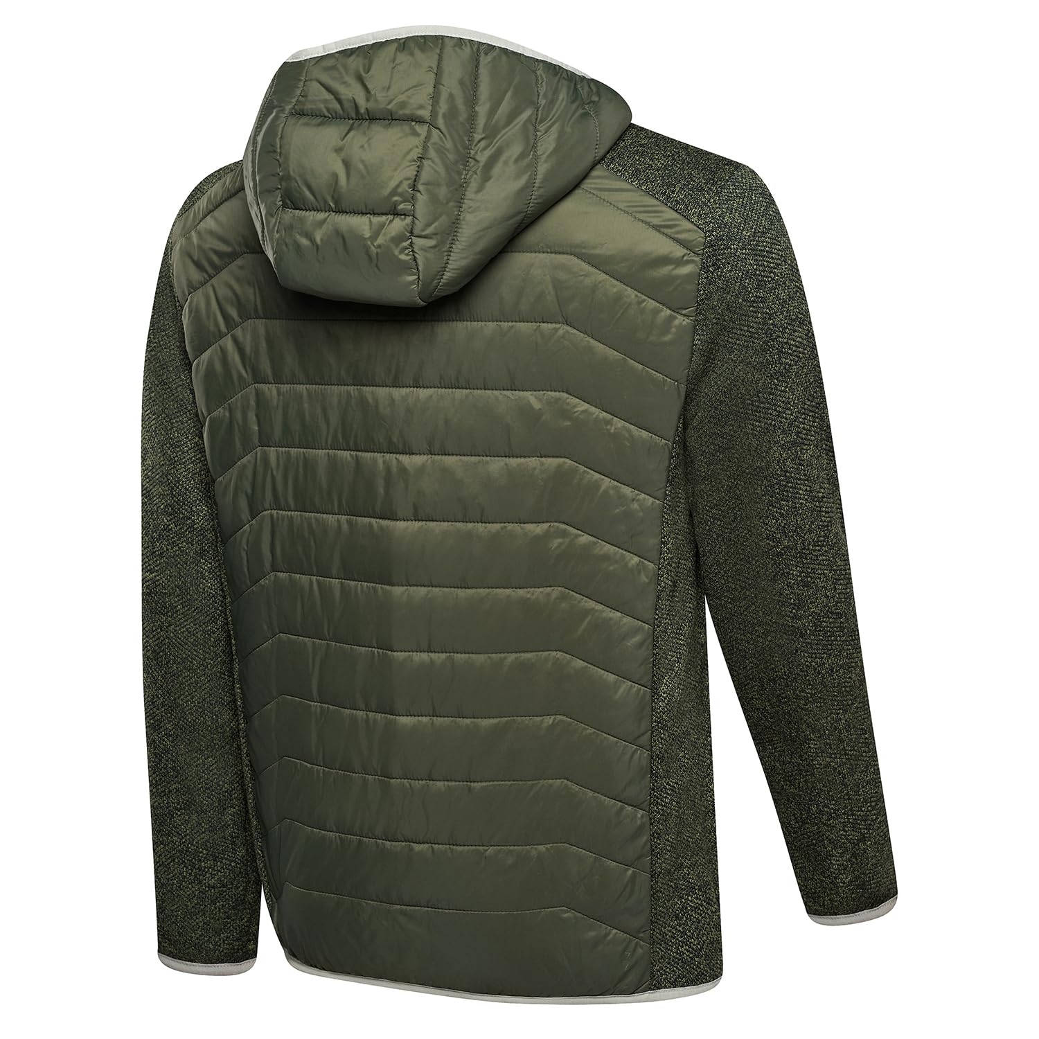 Black Crevice Giacca ibrida da uomo con cappuccio, leggera, elasticizzata, con design a maglia, antivento, impermeabile e traspirante, per attività all'aperto, escursioni e sport invernali
