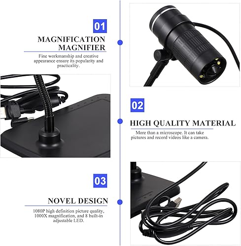 Miniatura 9 de OSALADI 3 1 microscopio de teléfono móvil microscopio digital portátil microscopio cámara microscopio portátil microscopio de mano reparación de