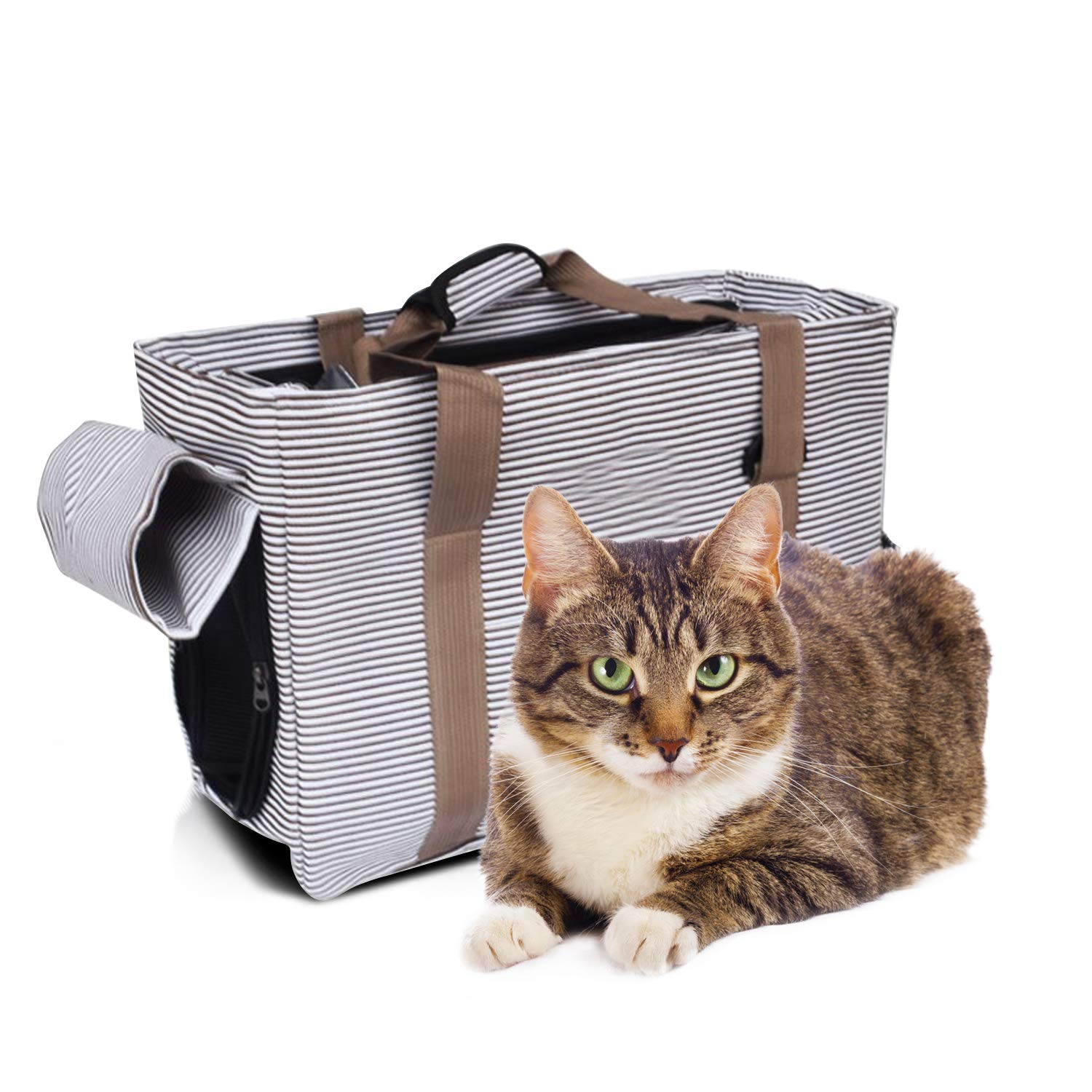 PETCUTE Bolsa de Transporte para Mascotas Transportín para Perros Portador de Mascotas Bolsa de Transporte para Gato Perros en avión