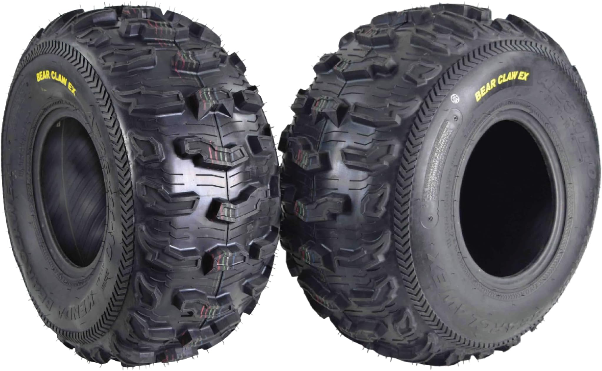 Kenda Bearclaw EX K573-25x11-10 Rear Tires for All Terrain (ATV), UTV, and Side by Side (SxS) Vehicles - 6-Ply - Bear Claw EX 25x11x10 (2-Pack)