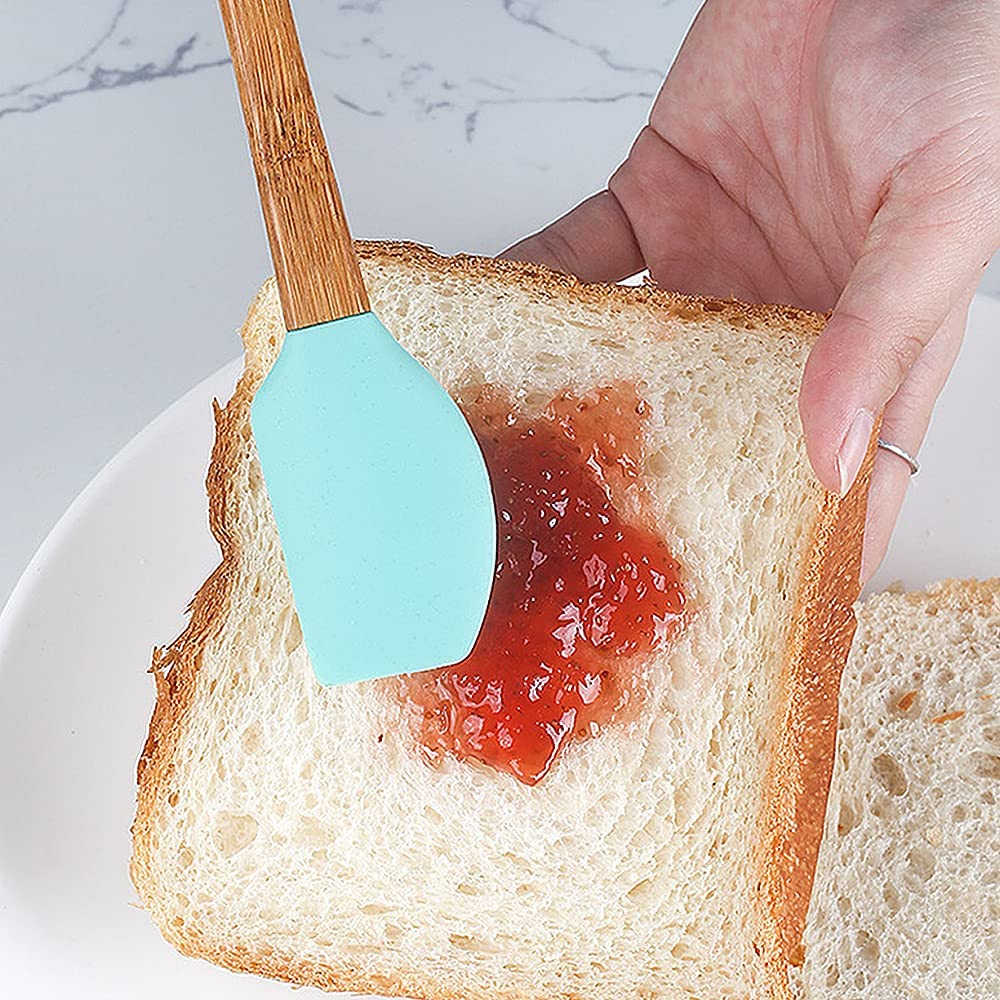 Lot de 5 spatules en silicone de qualité alimentaire antiadhésives pour cuisine et barbecue