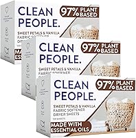 Vista 12 de The Clean People Sábanas suavizantes de tela, sábanas para secadora, suavizan y eliminan la adherencia estática, suavizante vegano, sin fragancia
