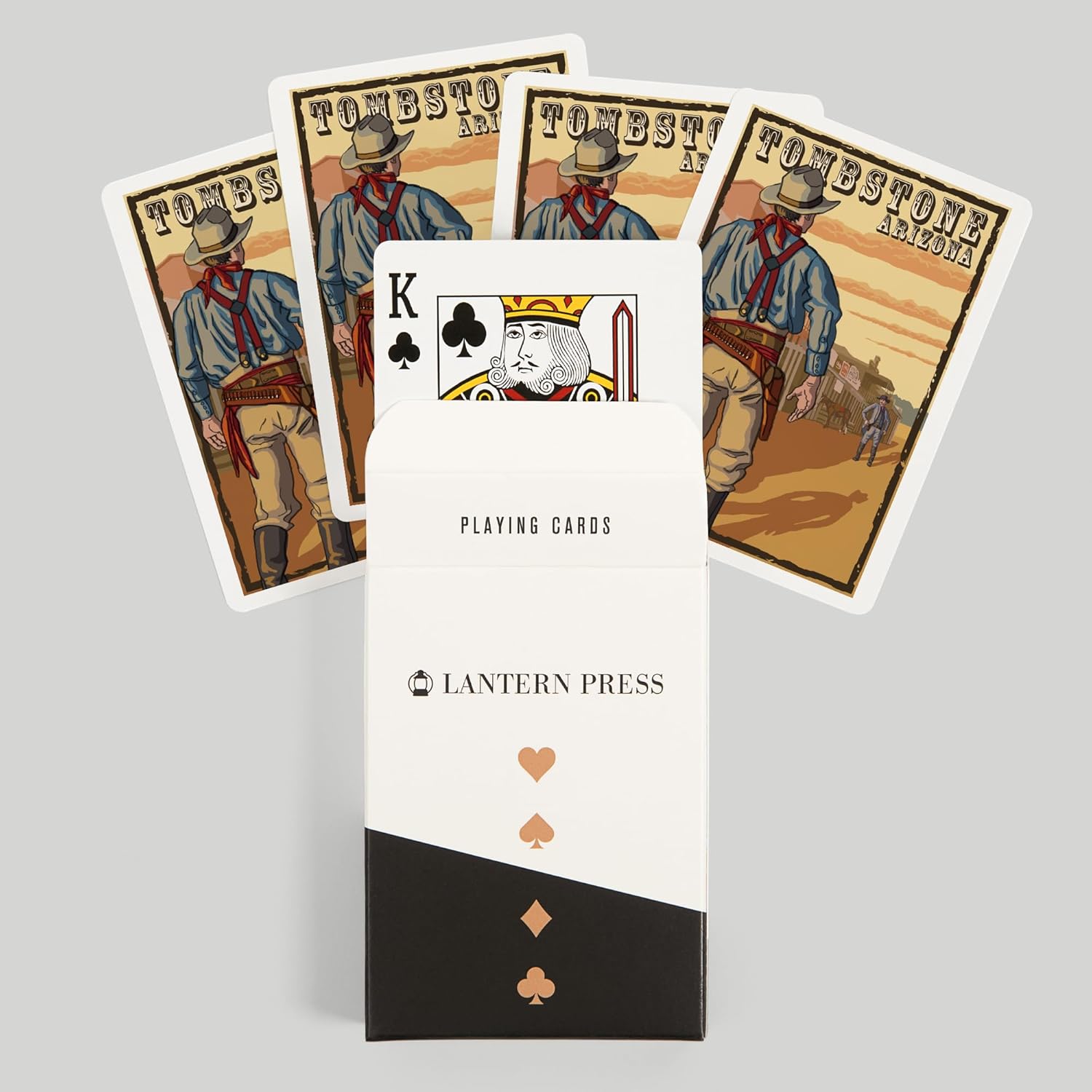 Lantern Press Tombstone, Arizona, Cowboy Standoff, 52 Playing Cards for Adults, Poker Size Card Deck