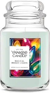 Yankee Candle Large Jar Scented Candle with up to 150 Hour Burn Time, Premium Plant Wax Blend for Consistent Burn, 22 oz Jar Candle with Room Filling Fragrance, Magical Bright Lights