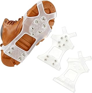 アイゼン 10本爪 スノースパイ チェーンスパイク アイススパイク 靴 かんじき 簡単装着 軽量 靴底用 滑り止め 転倒防止 男女兼用 登山、雪山、トレッキング、ハイキング 、釣り、氷結路面