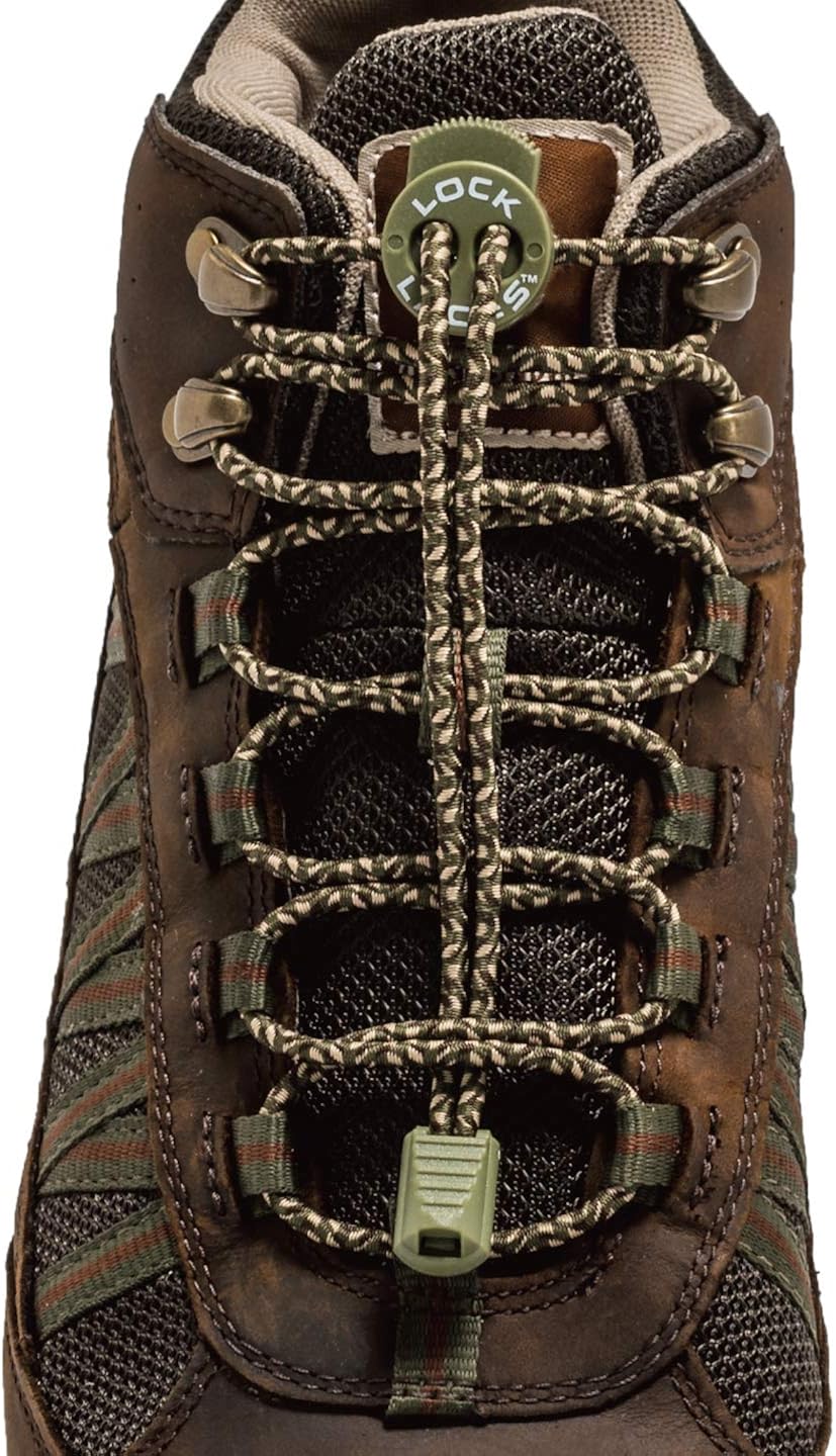 Lock Laces for Boots (2 Pair) Premium Heavy Duty Elastic No Tie Boot Laces for Boots and Shoes