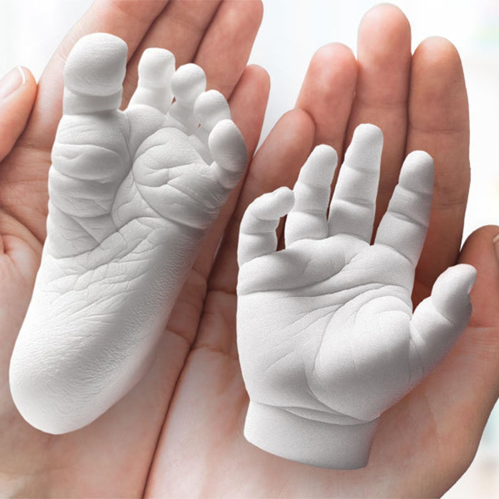 Kit di per mani e piedi del bambino, kit di ornamenti per impronte del bambino, set per commemorazione del primo compleanno di Natale | Footprint Molding Set for Christmas First Birthday Commemoration
