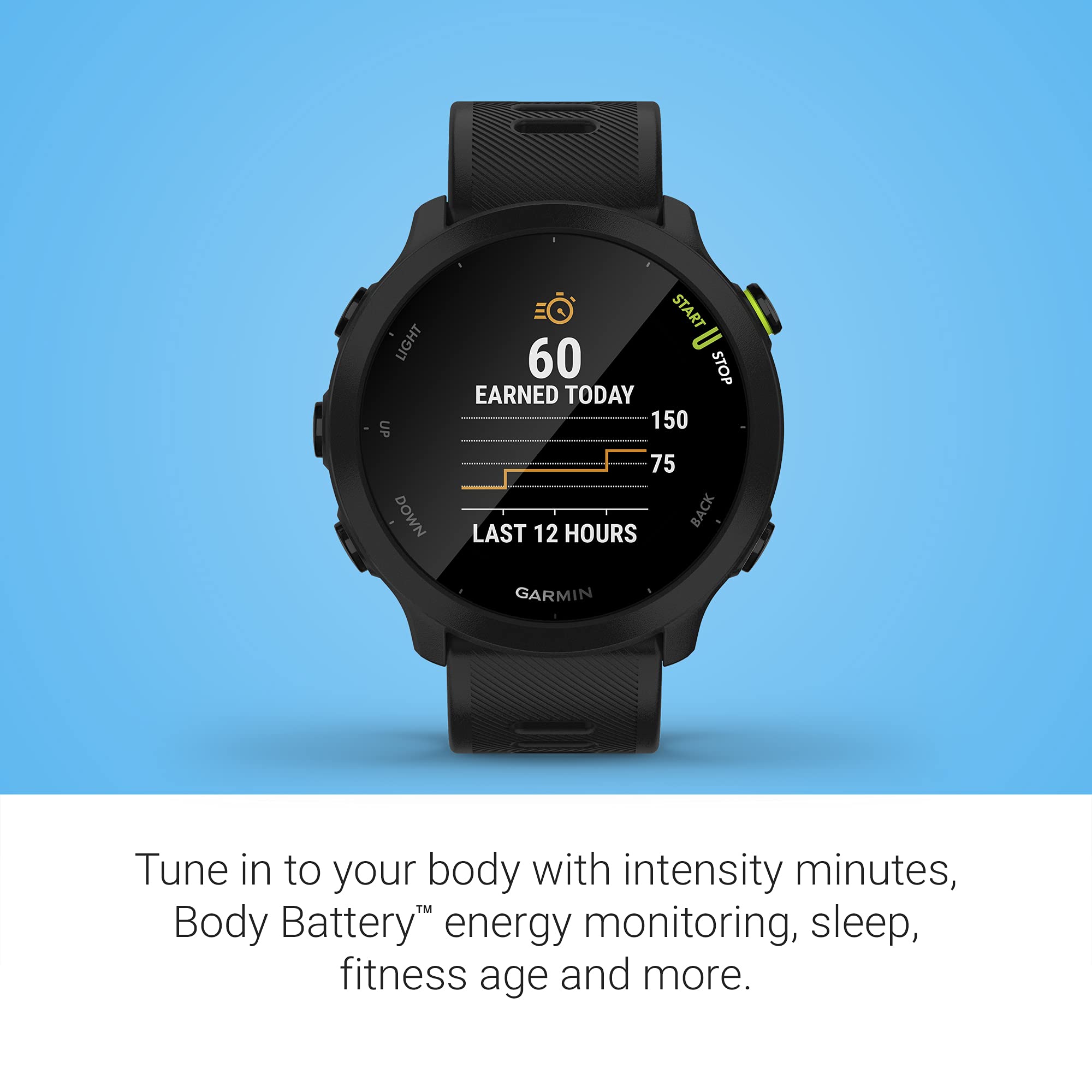 Garmin Reloj inteligente Forerunner 55 GPS para correr, negro (renovado)