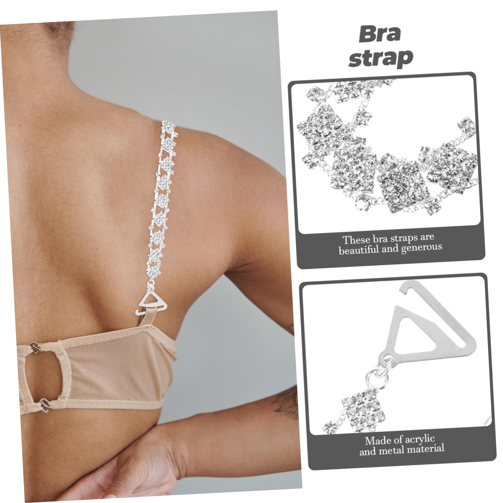 Homoyoyo Rhinestones De Invisible Y Ocasiones Especiales Ajustables Y Elegantes Perfectos
