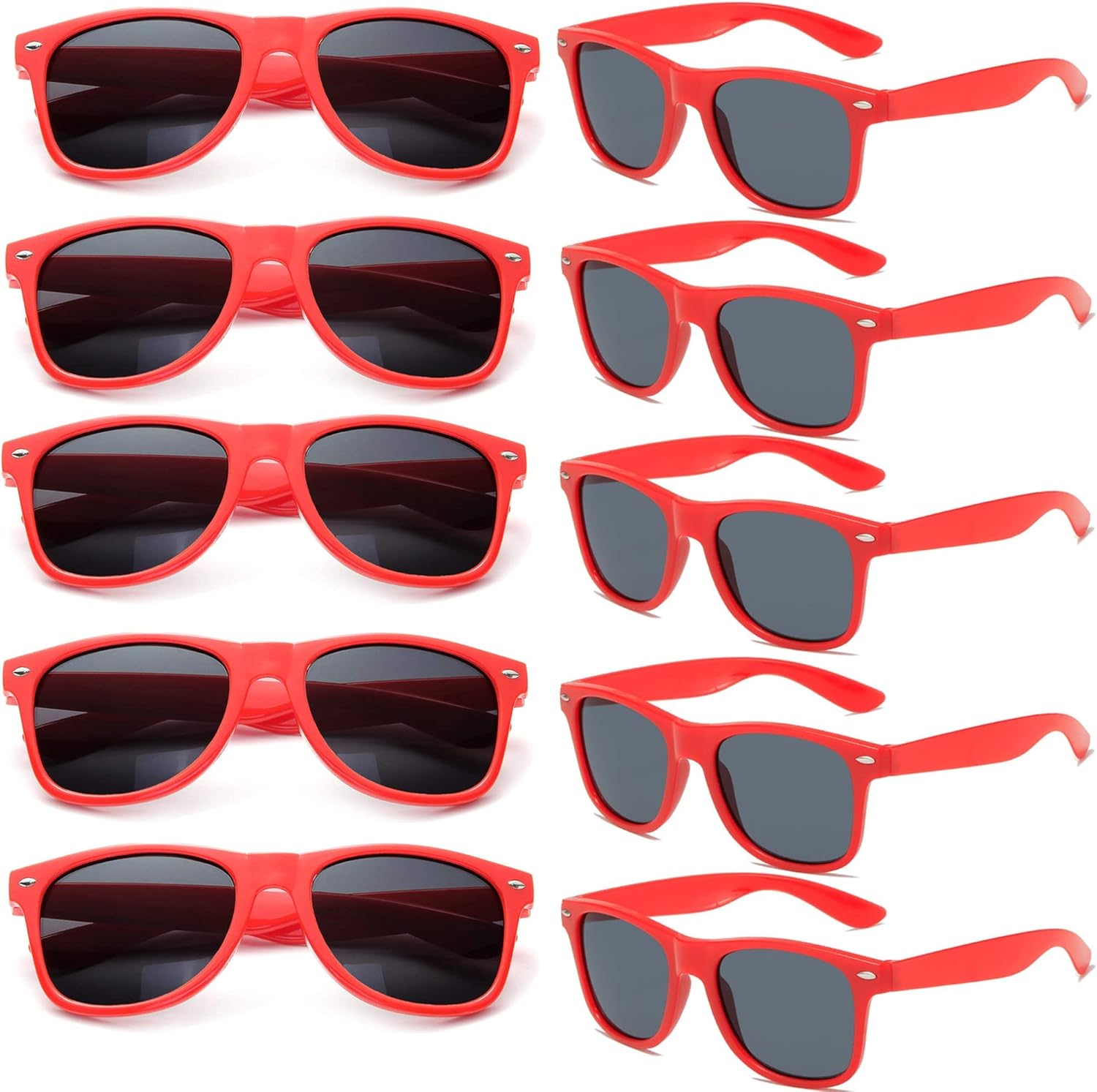 Set 10 Occhiali Da Sole Neri - Per Feste, Halloween, Costumi, Design Farfalla - Foto 8