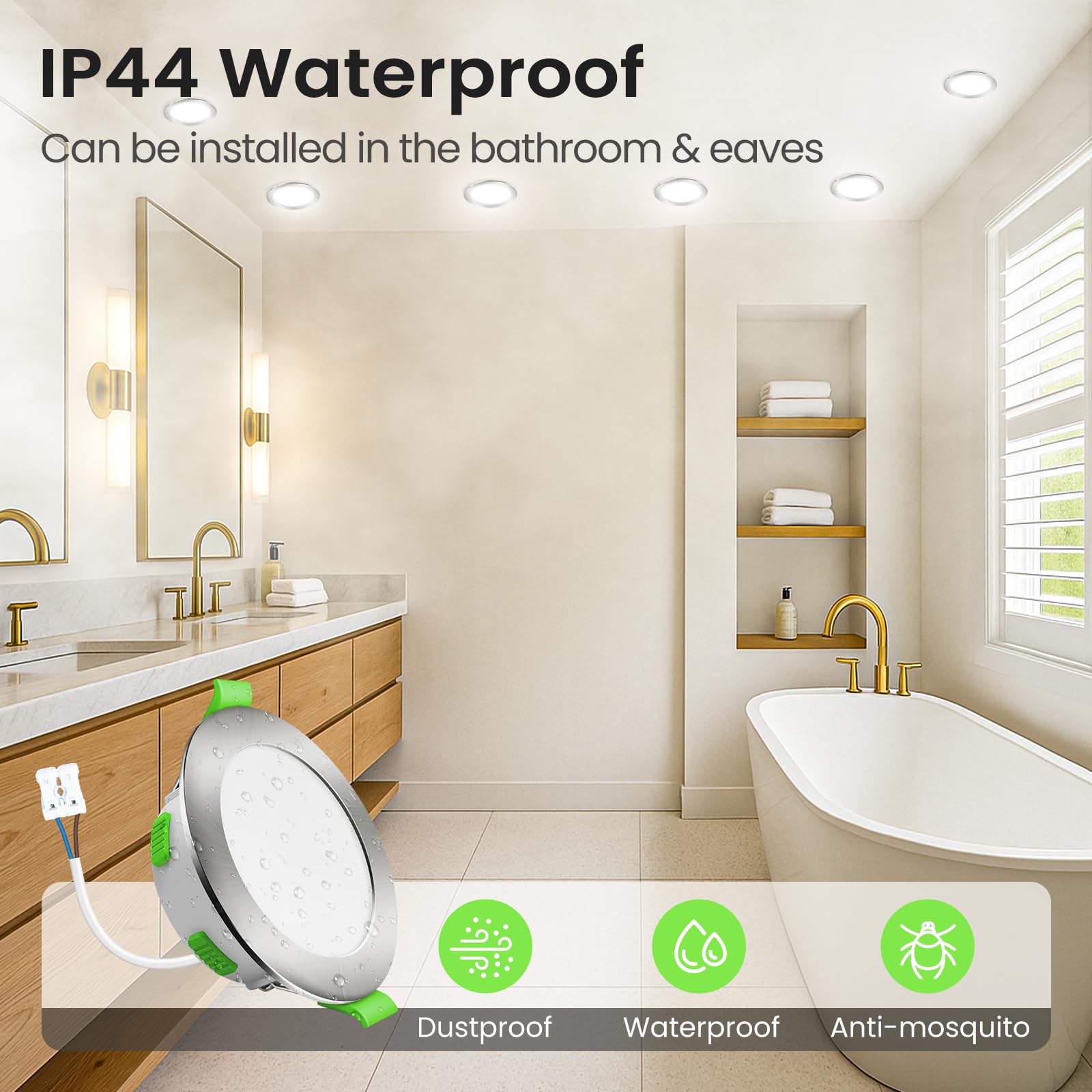 Led inbouwspot compact Alu Dimbaar | 4 Watt | Warm licht 2700K | Trafo