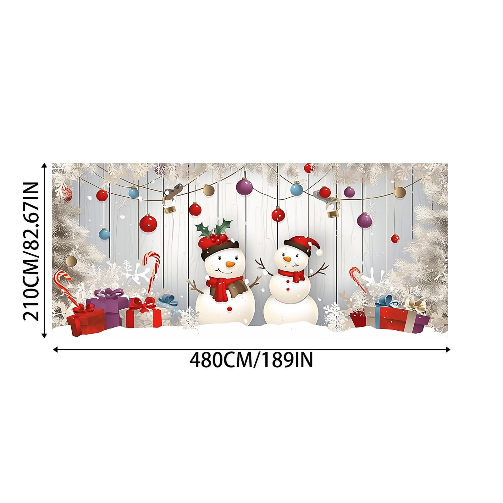 Decoraciones de baile de graduación con texto en inglés "The Merry Christmas" (La Feliz Navidad), fondo de la fiesta de Papá Noel, fotografía, garaje, puerta, decoración
