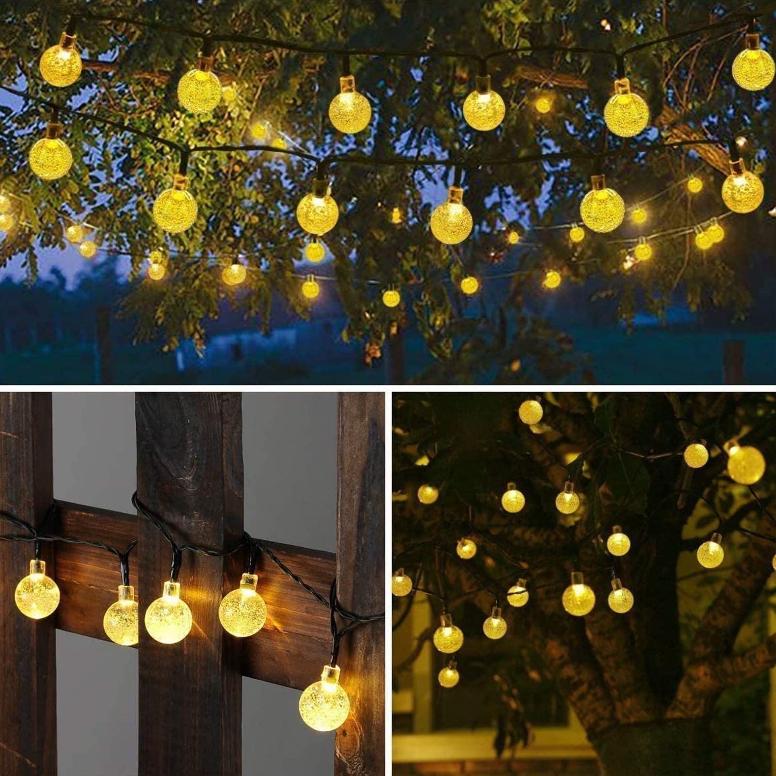 Moxled Solar Garden Lights Outdoor, 36ft 60 LED String Lights Waterproof - Image 3