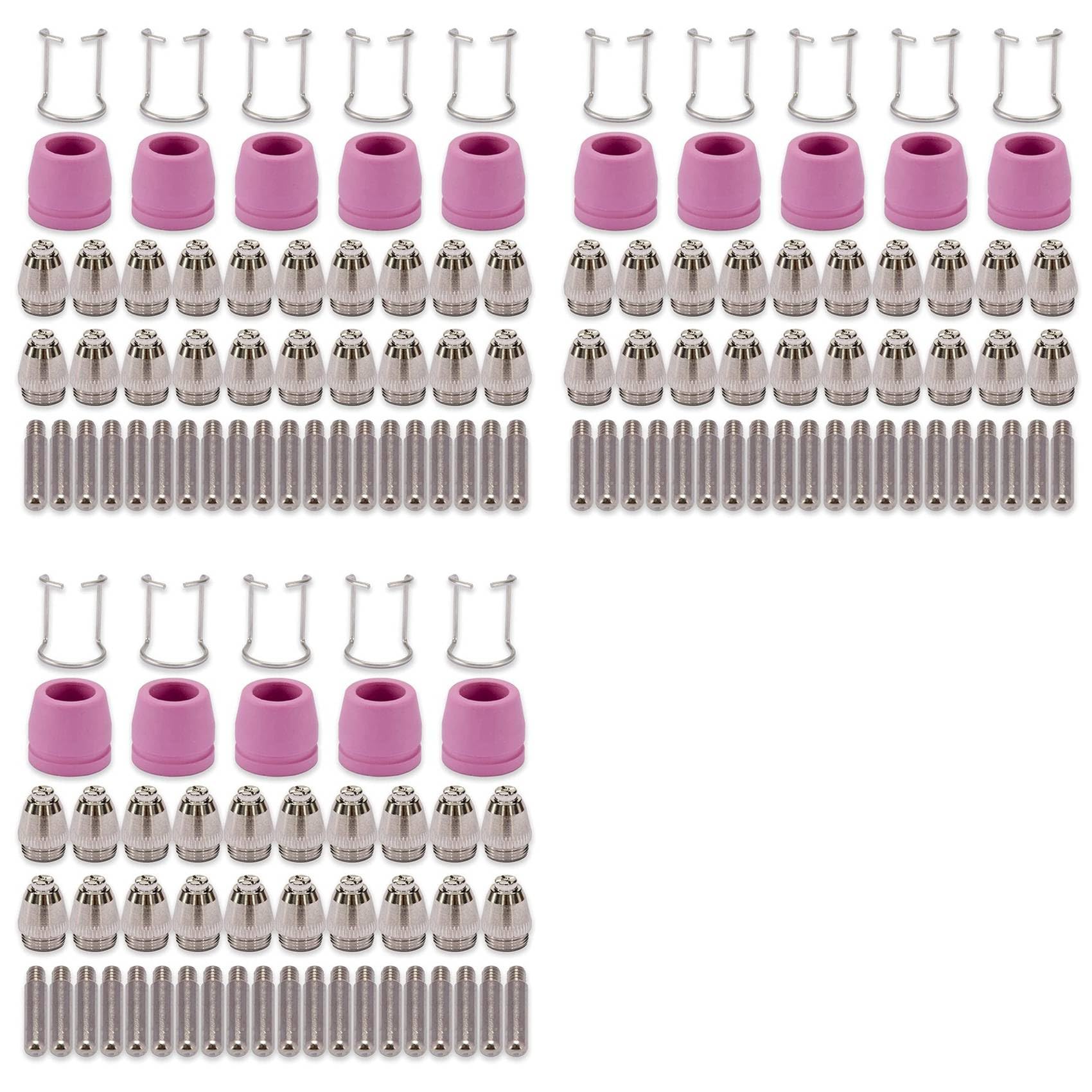 Jnchdghwa As Shown 60X Ag60-55 Wsd-60 Plasma Cutter Cutting Torch Tip Nozzles Consumables Kit Plasma Cutter Accessories 50Pk