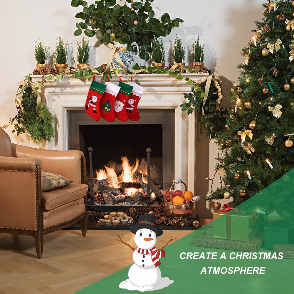 Lot De 4 Chaussette De Noel A Suspendre, Petit Chaussettes Noël