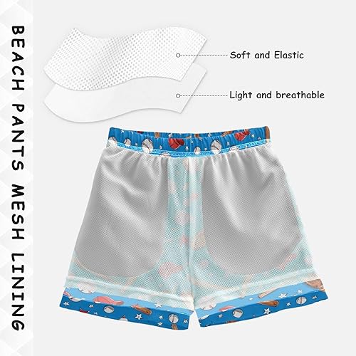 Vista 2 de Dussdil Boy's Swim Trunks Kid's Toddler Swim Board Shorts Bathing Suits Swimwear Swimsuit for Boy