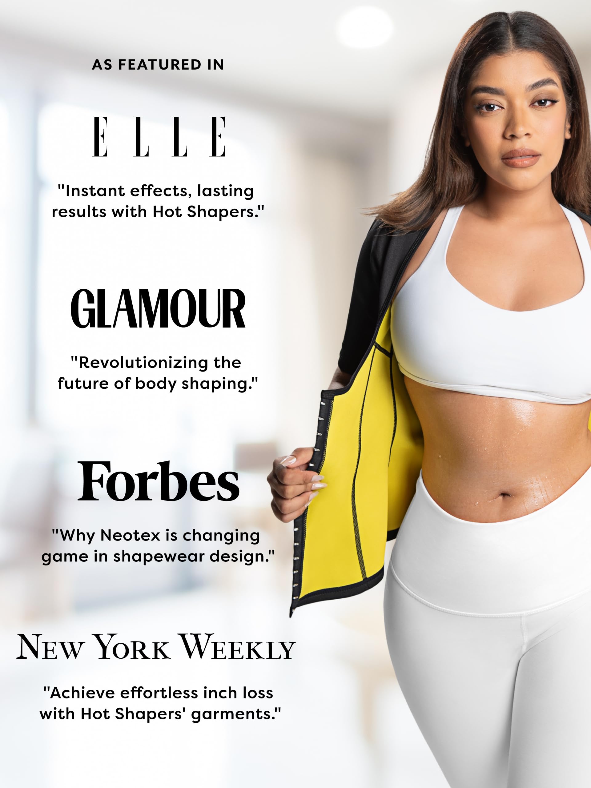 HOT SHAPERS Kit de esculpir el cuerpo con mangas para mujer - Cincher de cintura con mangas y entrenador de cintura para contorno de cuerpo completo