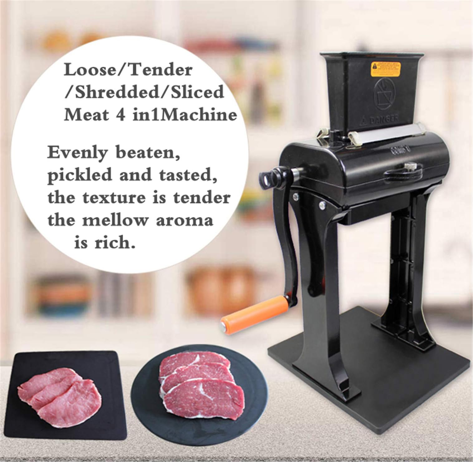 Robuster Fleischklopfer, manueller Steakflacher, für verbesserte Zartheit, leicht zu reinigen, für Rind, Huhn, Schweinefleisch