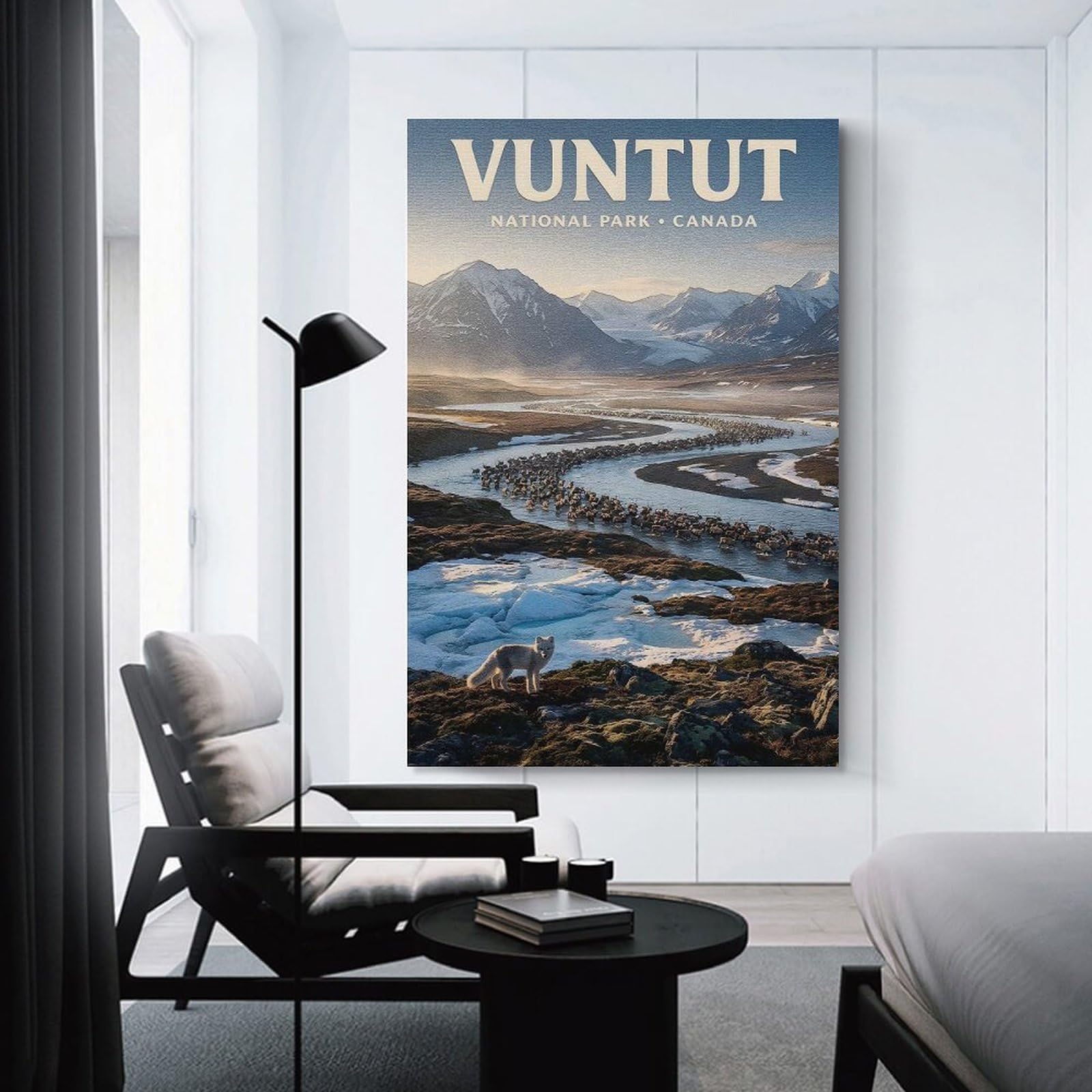 Junmoney Decorative Wall Artwork Vuntut National Park, Canada Landscape, 24x36inch(60x90cm), for Living Room, Bedroom Or Apartment Walls, Decorative Artwork for Empty Walls