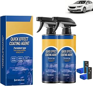 Quick Effect Coating Agent For Car,Multi-Functional Coating 3 In 1 Renewal Car Coating Spray for Shine & Protection,Long-Lasting Protection Waterless Wash (2 pcs)