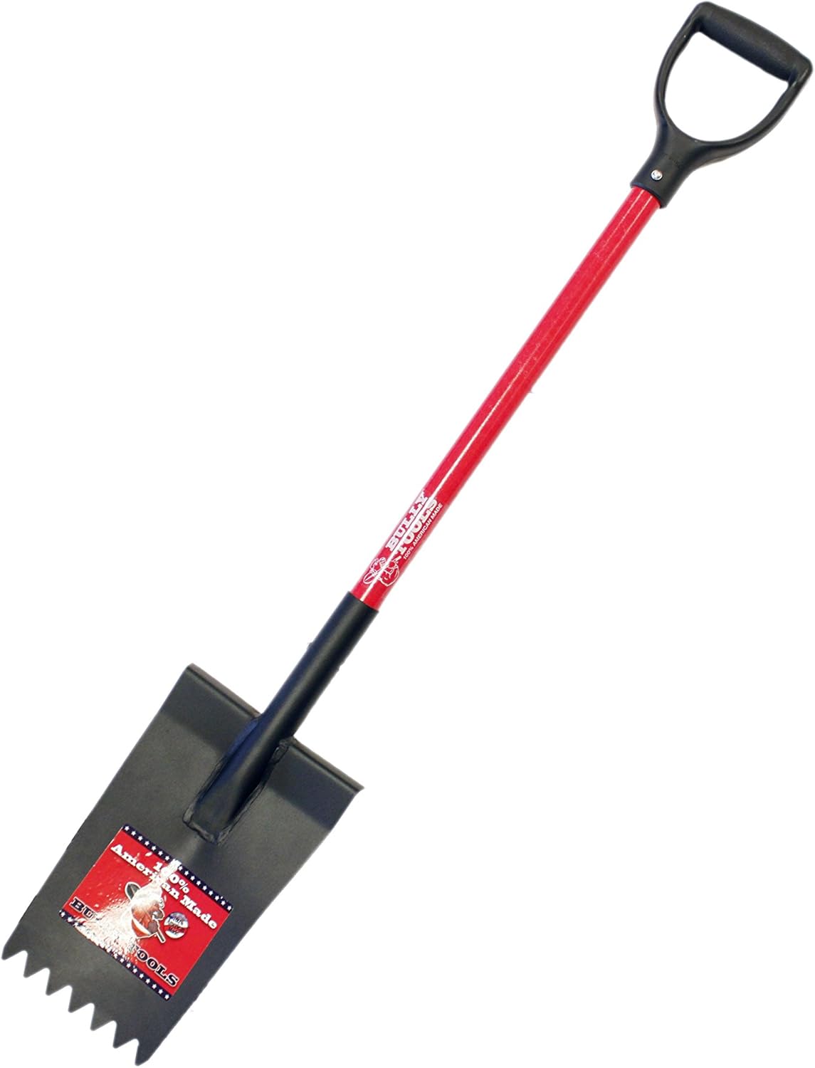 Bully Tools Shingle Shovel - 14-Gauge Heavy Duty Tool with Durable Fiberglass D-Grip Handle for Roofing Tear Off, Landscaping & Yard Work, Ideal for Lifting & Removing Shingle - 100% Made in The USA