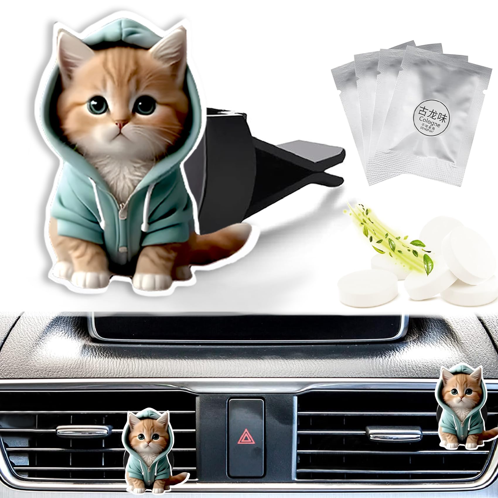 Cat Car Vent Air Freshener Clips Scented Air Conditioner Clip