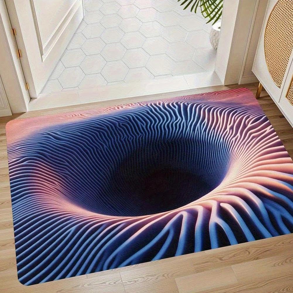 3D Optical Illusion Rug Realistic Hole Area Rug for Living Room Bedroom Floor Mats Home D cor 3D