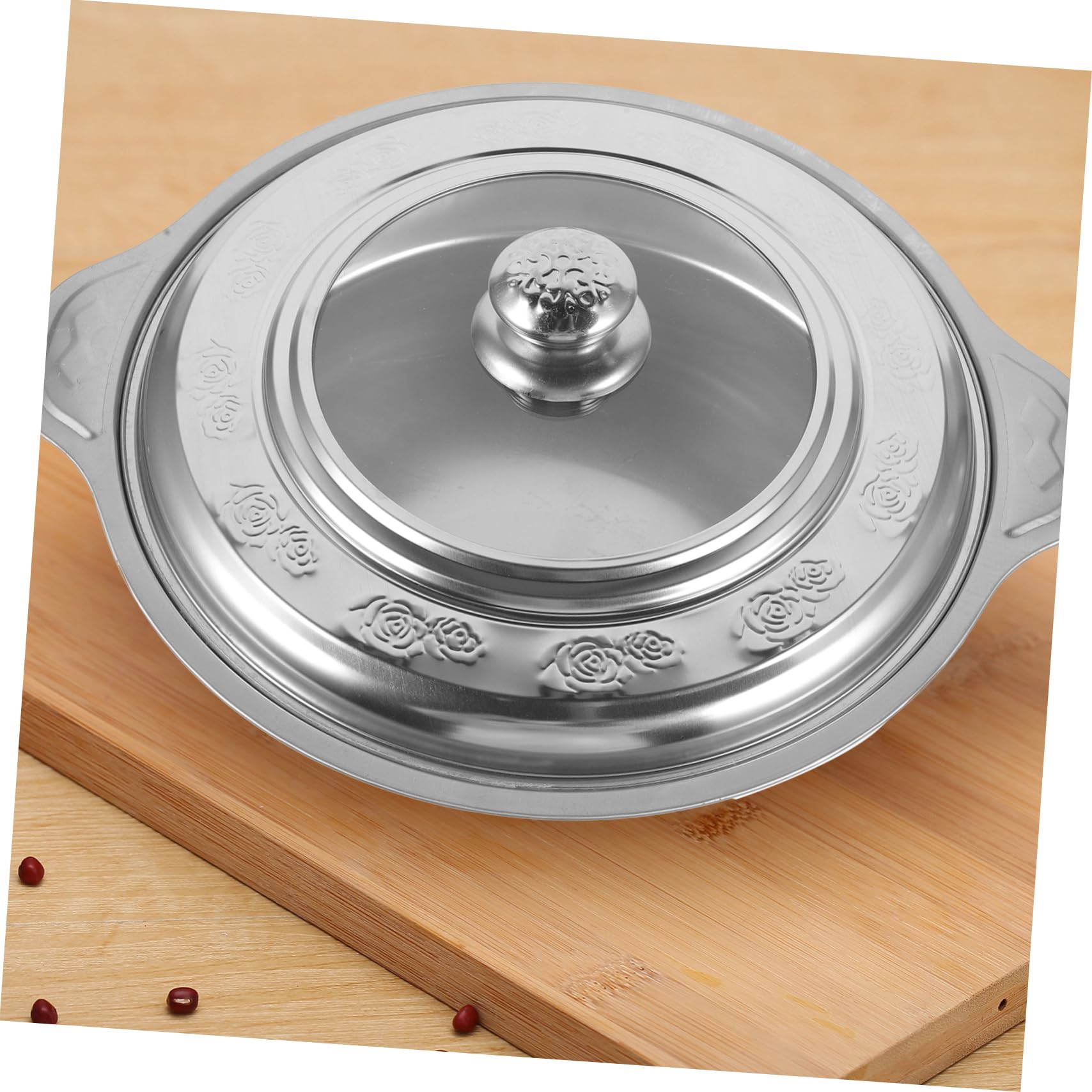 KONTONTY Serving Tray for Buffet Charcoal Bbq with Lid Buffet Plates Stainless-steel Pan for Buffet Appetizer Serving Tray Buffet Food Serving Pan Bread Buffet Tray Silver Stainless Steel