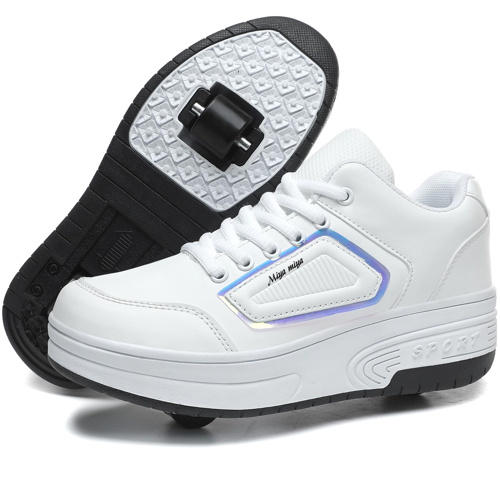 HOVERKICKES Roller Shoes for Girls Kids Shoes with Wheels Roller Skate Detachable Wheelies Sneakers for Boys