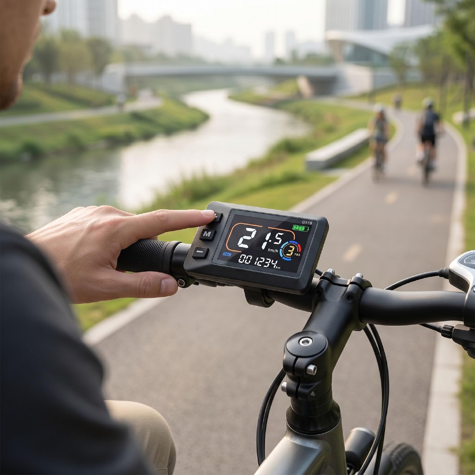 Asixxsix Reemplazo de Pantalla LCD de Bicicleta Eléctrica