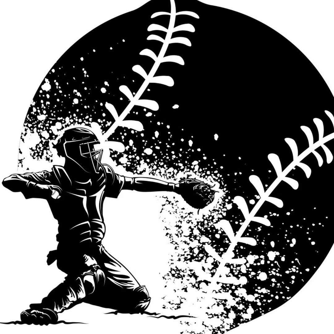 Aluy's boutique A Baseball Catcher with A Grunge Style Baseball Ultra Soft Bedding Sets Duvet Cover Set, Twin Size 2 Pieces with 1 Duvet Cover and 1 Pillowcase, Best Gift for Kids, Boys, Girls