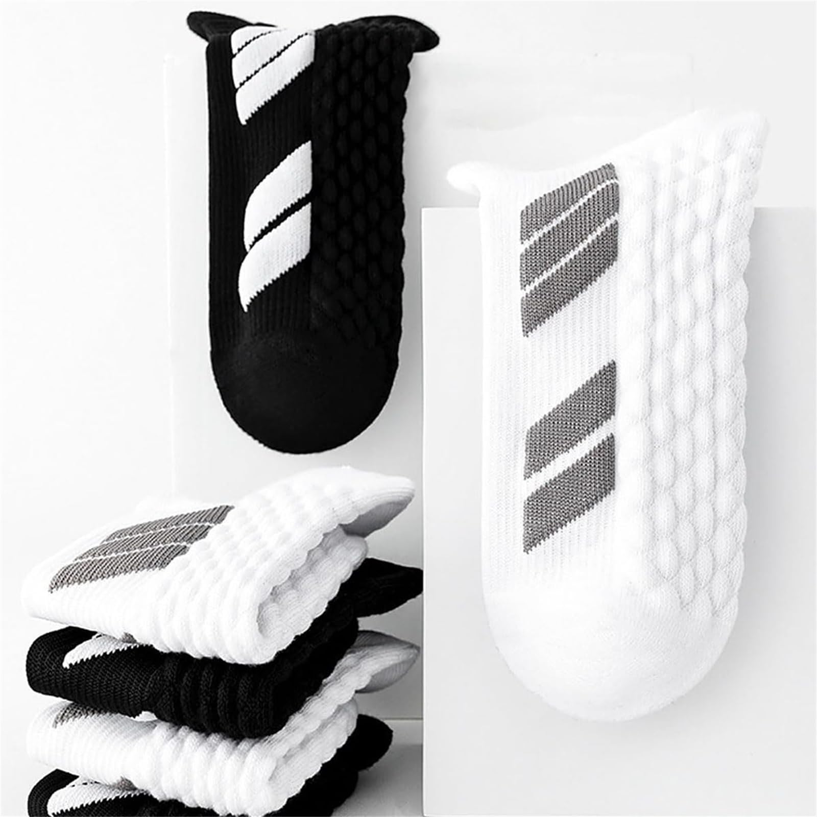 Upliftjoys - Calcetines deportivos unisex de corte bajo, transpirables, absorben el sudor, antideslizantes, gruesos, para correr y entrenar