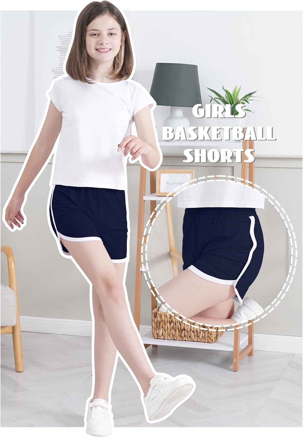 5 Packs Girls Soccer Shorts Toddler Athletic Running Dolphin Active Gym Workout Kids Quick Dry Shorts for Girls - Image 2