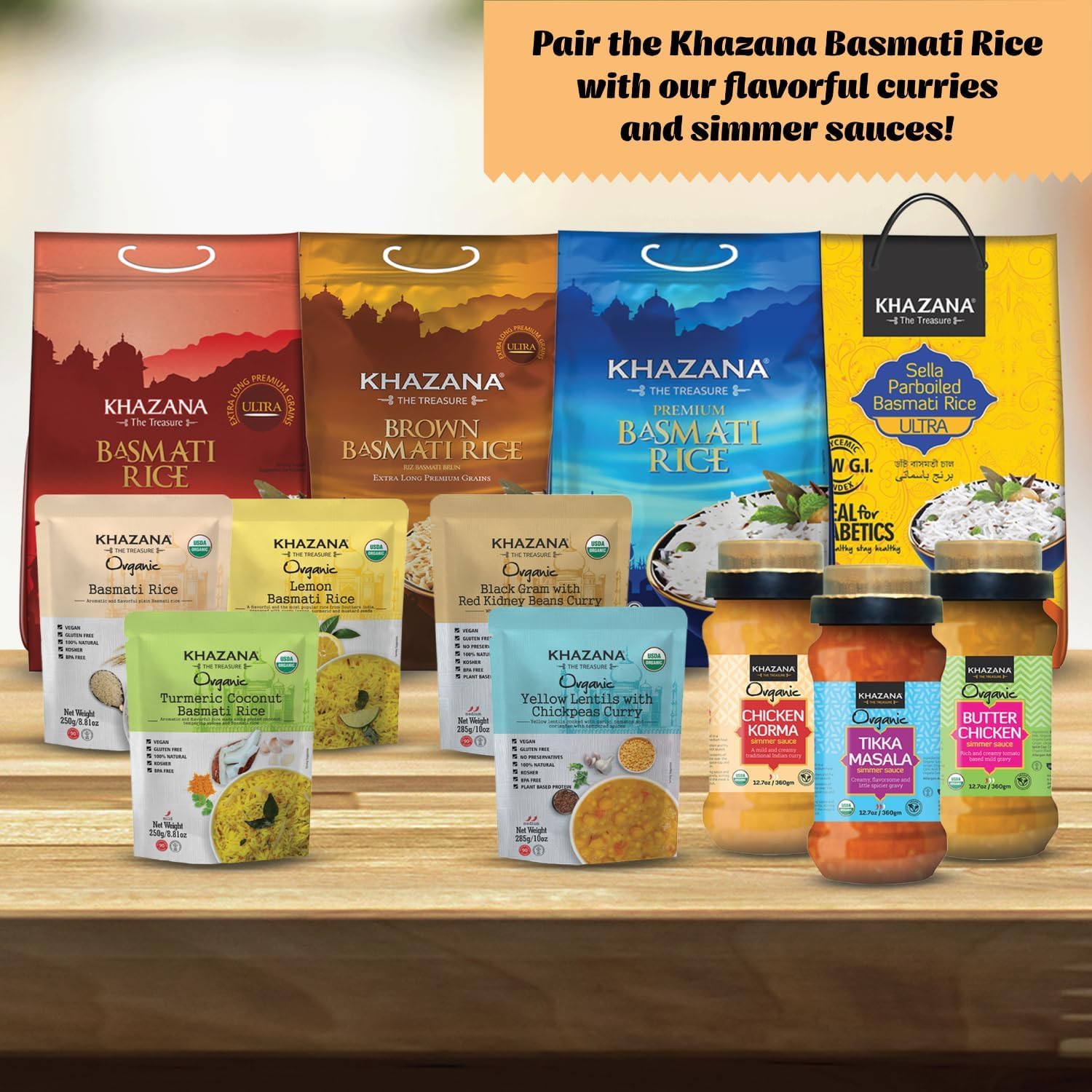 Organic Basmati Rice - Ready to Heat (, ) - Authentic, Aromatic &