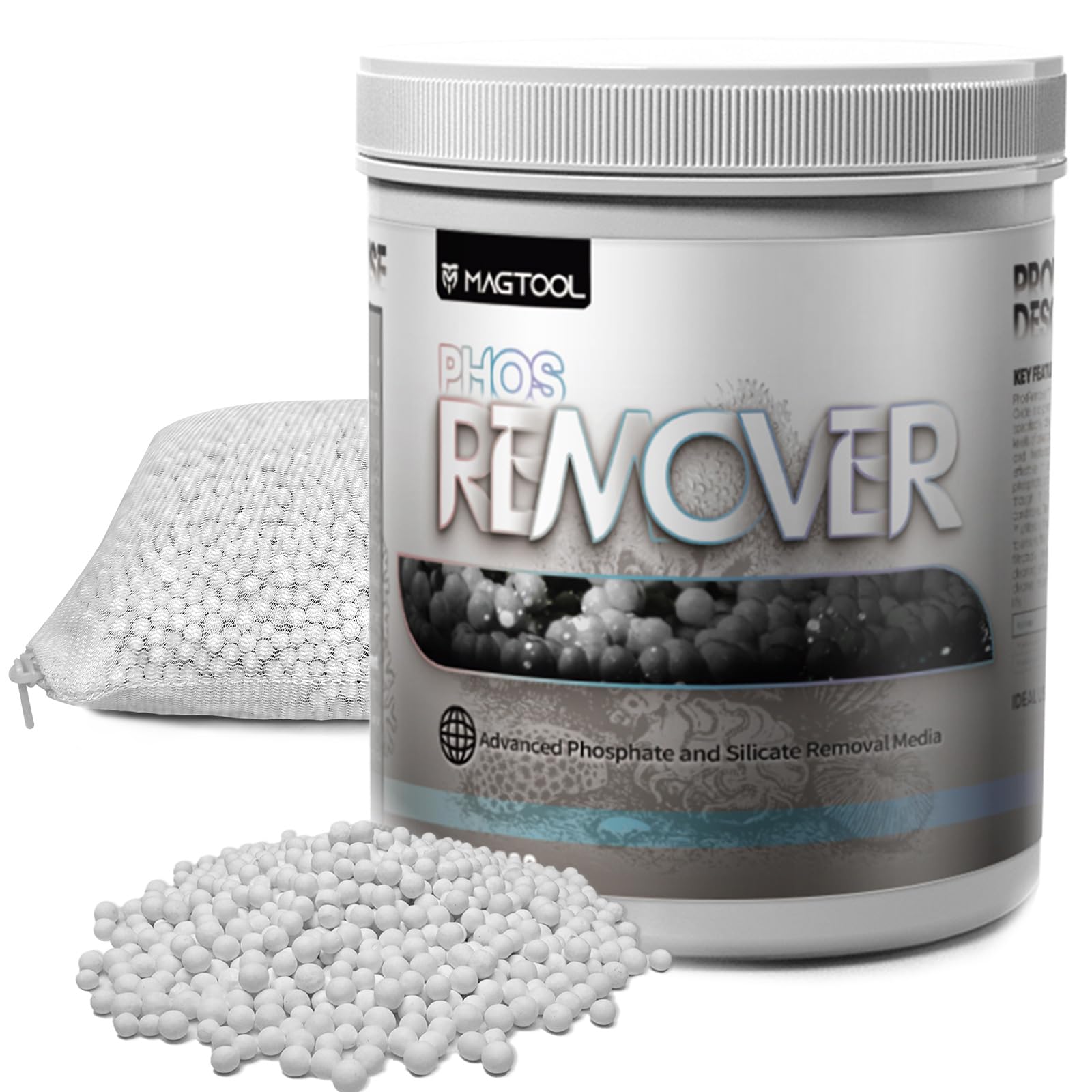 MagTool 1000ml Advanced Phosphate and Silicate Remover Aquarium Filter Media, Ideal for Saltwater Tank